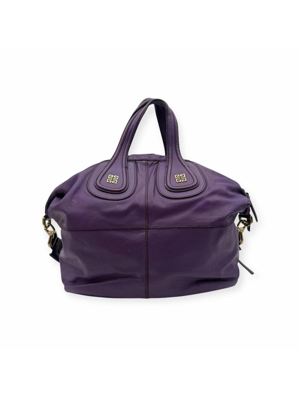 Givenchy Nightingale Leather Satchel Bag β Purple